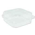 7" Square PET Rim Vented Produce Hinge, 2.5 Quart