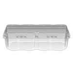 11" x 5" PET Vented Produce Hinge, 3 Quart.