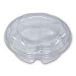 10.25" Round 3-Comp. PET Tray w/Rose Pattern Lid, 96 oz.