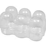 9.5" x 5.7" PET Produce Hinge Bubble Pack, 6 count