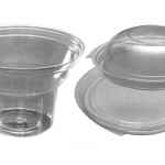 4.7" Round PET Parfait Cup w/ Flat & High Domed Lids, 10 oz