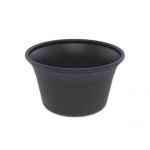 4.9" Round Black PS Large Curled All Purpose Bowl, 16 oz.