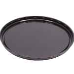 7" Black Round PET Lid, OLR Style