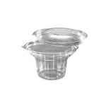 4.7" Round PET Parfait Cup w/Low Domed Lid, 10 oz.