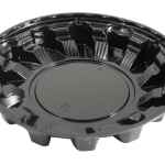 9" Black PET Pie Base