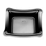 New Wave® 7" Square Black Pearl PS Deep Base, 12 oz.