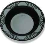 8.3" Round Black C-Fine PS Wide Rim Bowl, 16 oz.