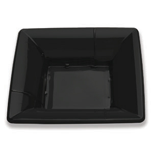 Savvy® 10" Square Black C-Fine PS Mid-Depth Base, 34 oz.