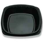 Forum® 9" Square Black C-Fine PS Deep Base, 40 oz.