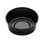 4.5" Round Black PS Medium All Purpose Curled Bowl, 8 oz.