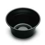 4" Round Black PS Small All Purpose Bowl, 8 oz.