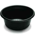 4.9" Round Black PS Hot Cold Bowl, 12 oz.