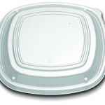 Forum® 10" Square PS Low Dome Lid w/ 1 Vent