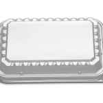 11" x 7.7" PS High Dome Lid for 48/64 oz. HMR Oblong Tray