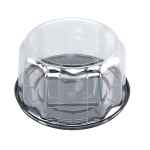 10.3" Round Black PET Cake Base w/5.25" Scalloped PET Dome for 9" Cake