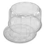 10.3" Round Clear PET Cake Base w/5.25" Scalloped PET Dome