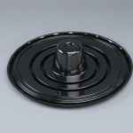 10" Round Black PET Bundt Cake Base w/2" Center