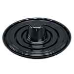 9" Round Black PET Bundt Cake Base w/2" Cone