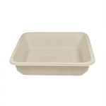 White PP Universal Processor Tray w/ Standard Rib & No Film, 2.5" deep, 81 oz.