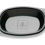 8" x 6" Oval Black PP Bowl, 12 oz.