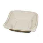 Earth Smart™ 8" Square White MFPP Contour Base, 30 oz.