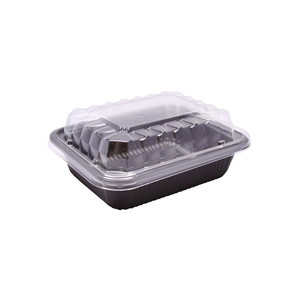 1 lb. Oblong Take-Out Foil Pan With Dome Lid Combo