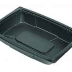 Cruiser® Ware 11.4" x 8.2" Black MFPP Large Entrée Base, 54 oz.