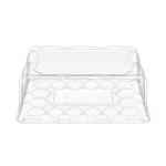 Clear PET 1/4 Sheet Cake Base w/5" Scalloped Dome