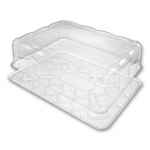 Clear PET 1/2 Sheet Cake Base w/ 5" Scalloped Dome