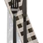 Forum® Ebony PP Fork, Knife & 13X17 Napkin