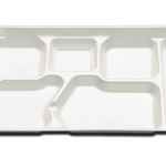 Enviroware® 11.8" x 8.3" White PS 6-Comp. Tray