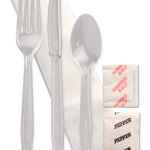 Monarch Clear PS Fork, Knife, Napkin, Salt & Pepper