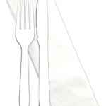 Monarch™ White PS Fork, Knife & 1-ply Napkin