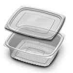 VersaPak® 7.5" x 6.5" PS Container w/Lid, 32 oz.