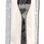 Senate™ Ebony PP Fork & 10" x10" 1-ply Napkin, Wrapped