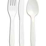 Senate™ White PP Fork, Knife, Teaspoon & 13X17 Napkin