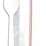 Senate™ White PP Spork, Milkstraw & 12" x 10" 1-Ply Napkin