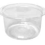 FreshServe® Round Wide Flange PET Container w/ Dome Bottom, 12 oz.