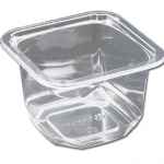 FreshServe® Square PET Wide Flange Container, 16 oz.